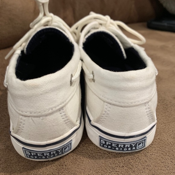 Sperry Top Sider White Boat Shoes  - Size 6 1/2 - Picture 4 of 4